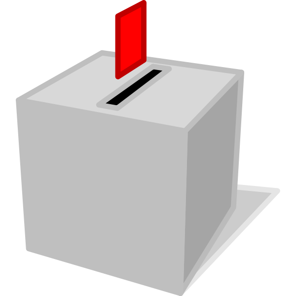 SVG Ballot box with ballot paper vector clip art