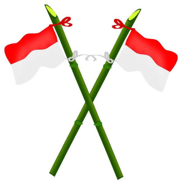 SVG Bamboo and Indonesian flag-2