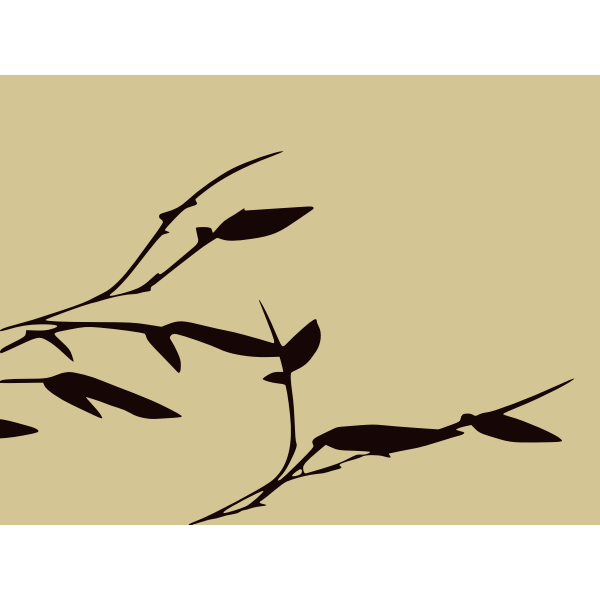 SVG Bamboo leaves vector silhouette