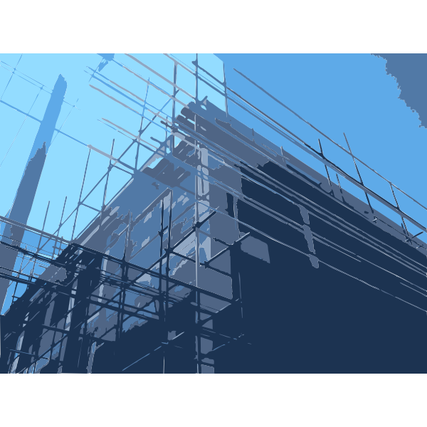 SVG Bamboo Scaffolding on a Building