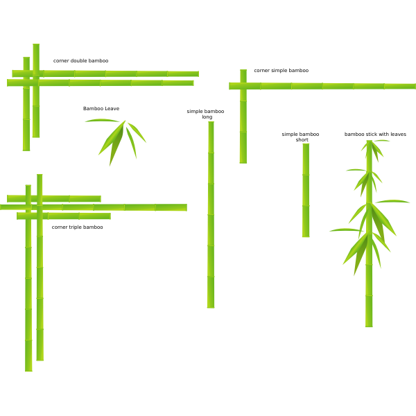 SVG Bamboo vector drawing