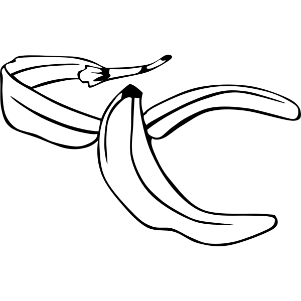 SVG Banana peel vector illustration