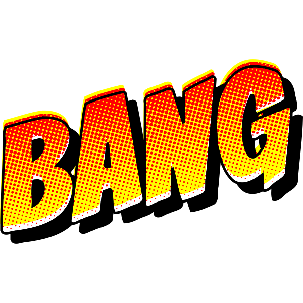 SVG BANG vintage comic book sign vector drawing