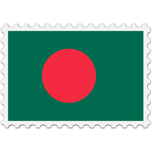 SVG Bangladesh flag stamp