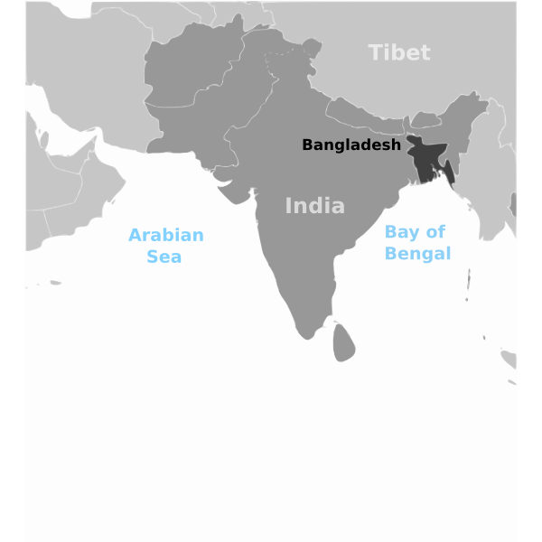 SVG Bangladesh location vector