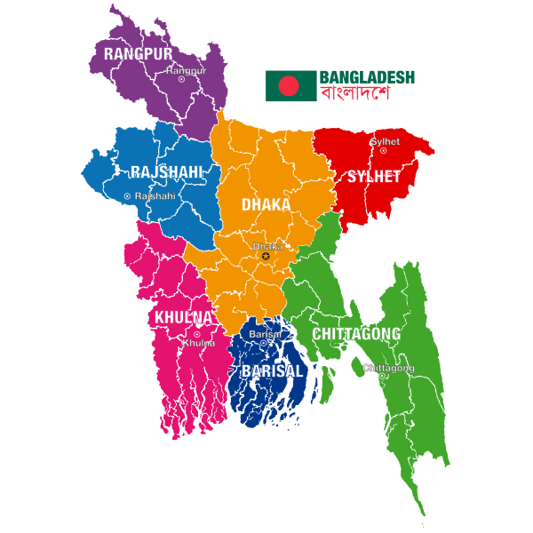 SVG Bangladesh map