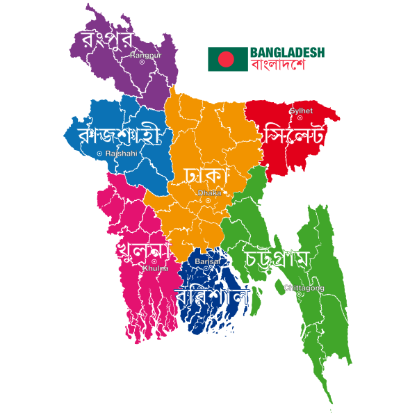 SVG Bangladesh Political Map