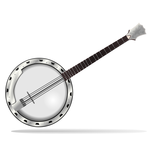 SVG Banjo chordophone vector illustration