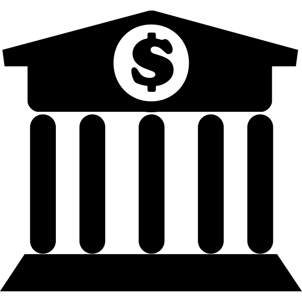SVG Bank building vector icon