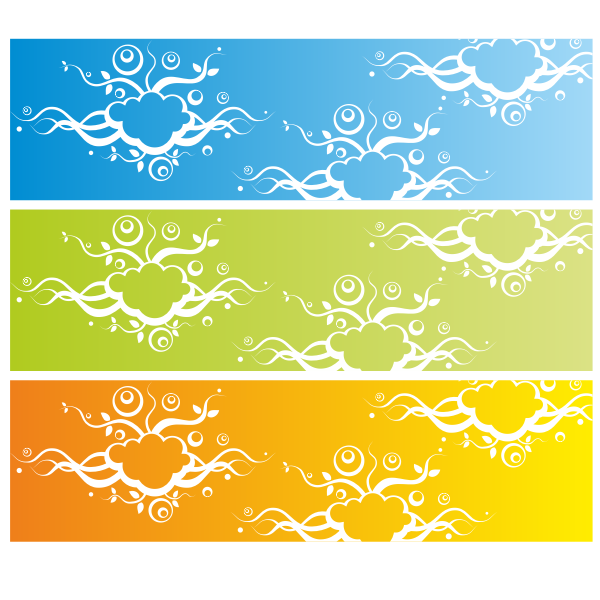 SVG Banner with abstract background