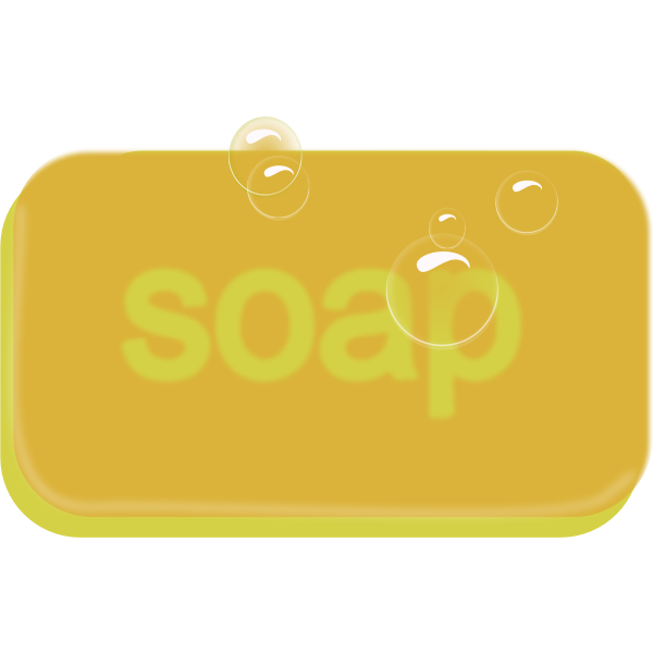 SVG Bar of yellow soap vector image