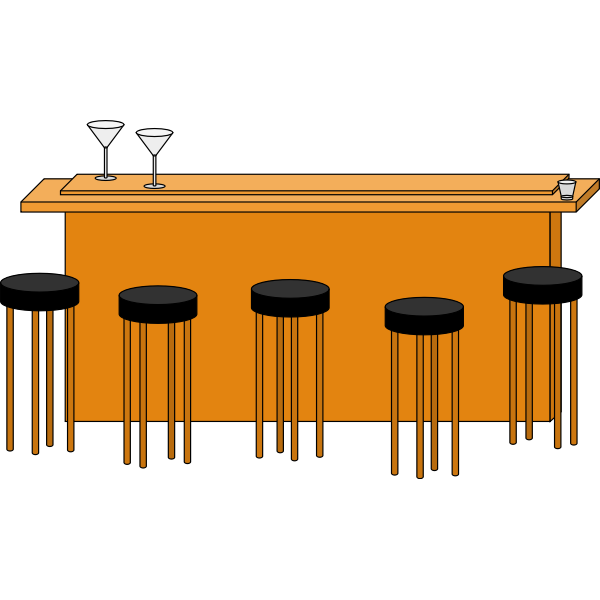 SVG Bar with stools