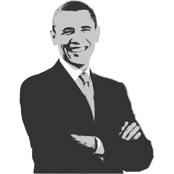 SVG Barack Obama vector drawing