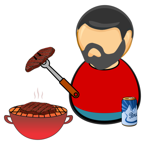 SVG Barbecue guy