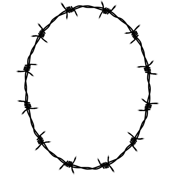SVG Barbed wire border