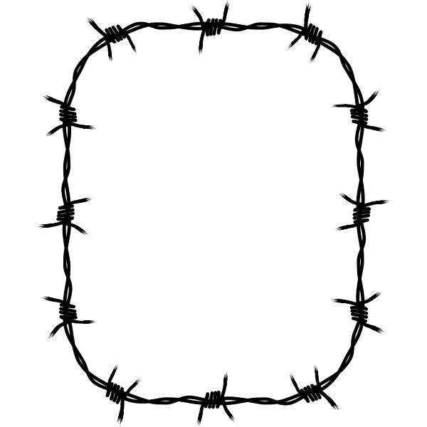 SVG Barbed wire frame image