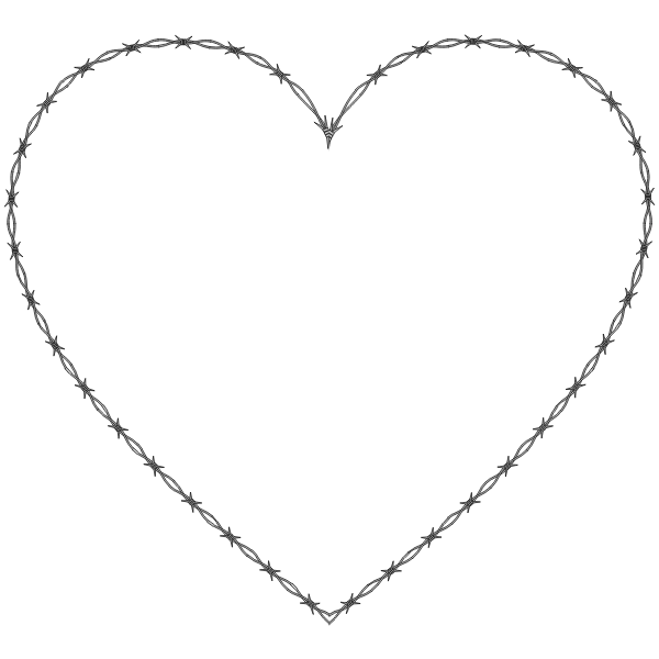 SVG Barbed wire heart