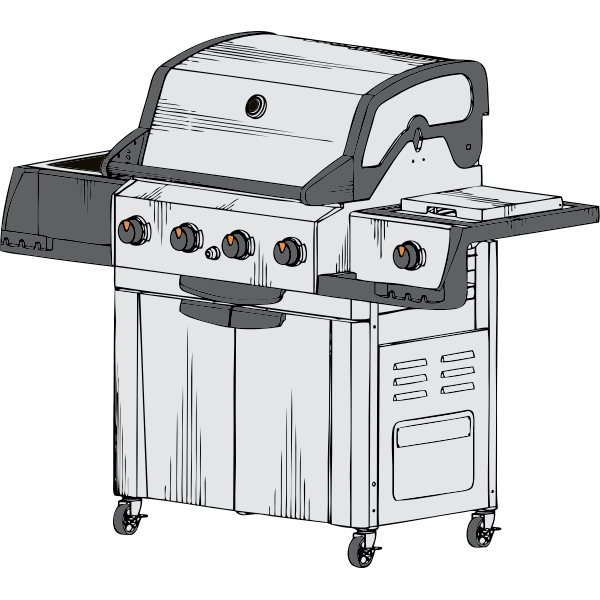 SVG barbeque grill