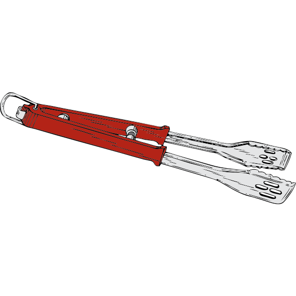 SVG barbeque tongs