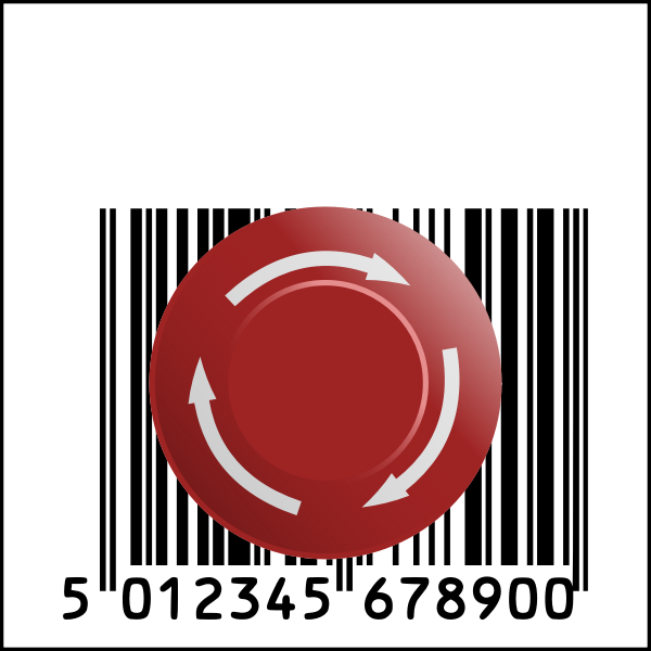 SVG Barcode and push button