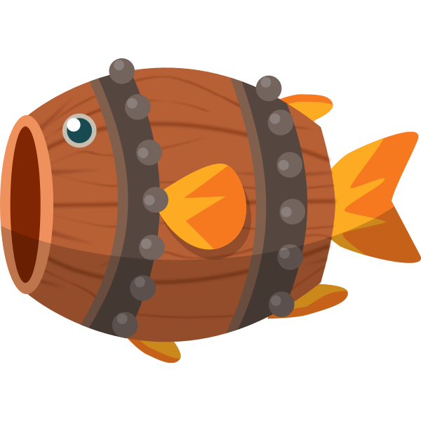 SVG Barrel fish image