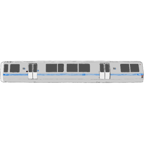 SVG Bart Train car vector graphics
