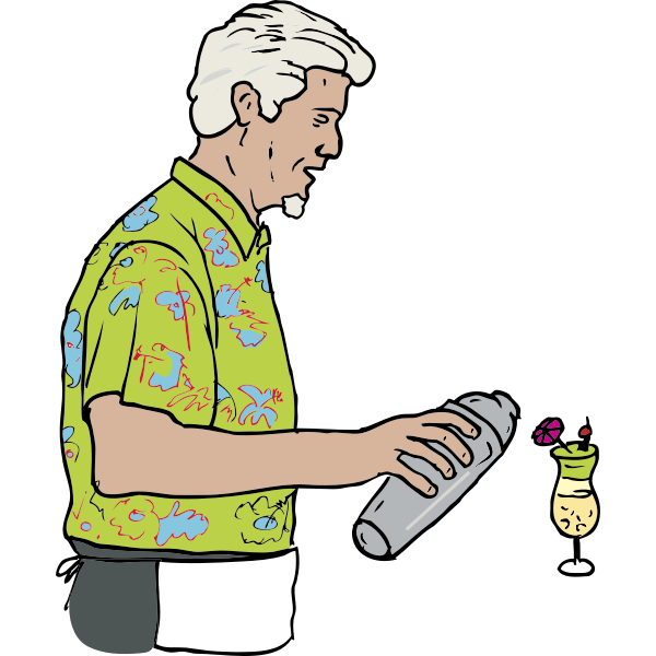 SVG Bartender vector illustration