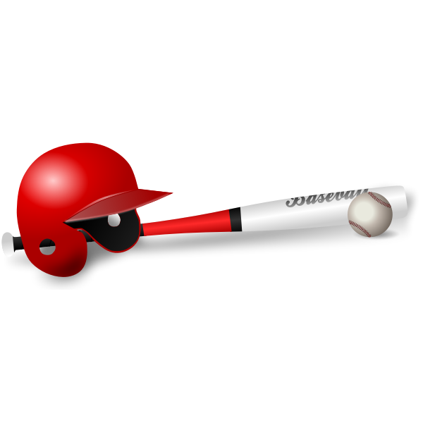 SVG Baseball equipment vector illustration