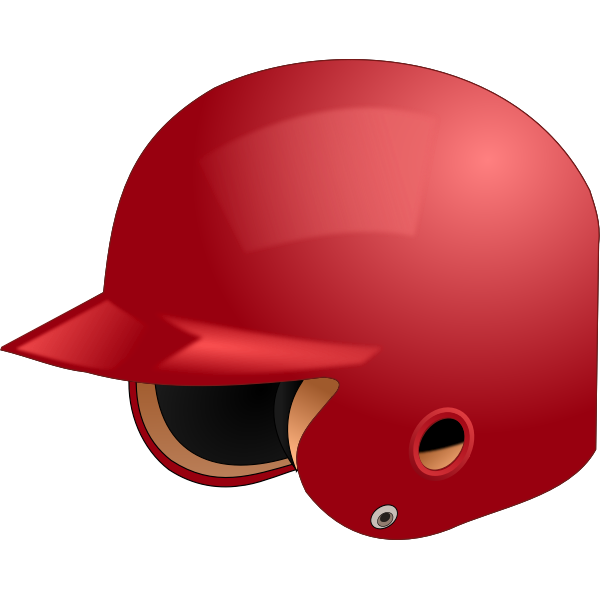 SVG Baseball helmet vector image
