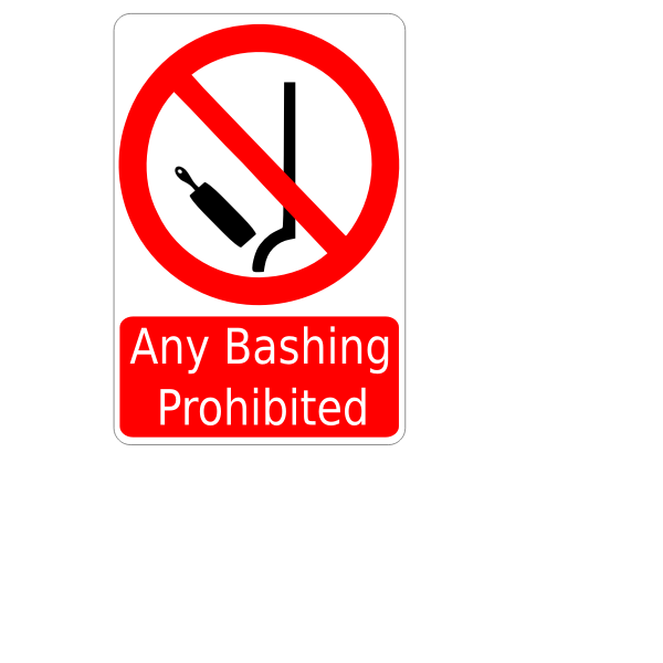 SVG Bashing prohibited sign vector image