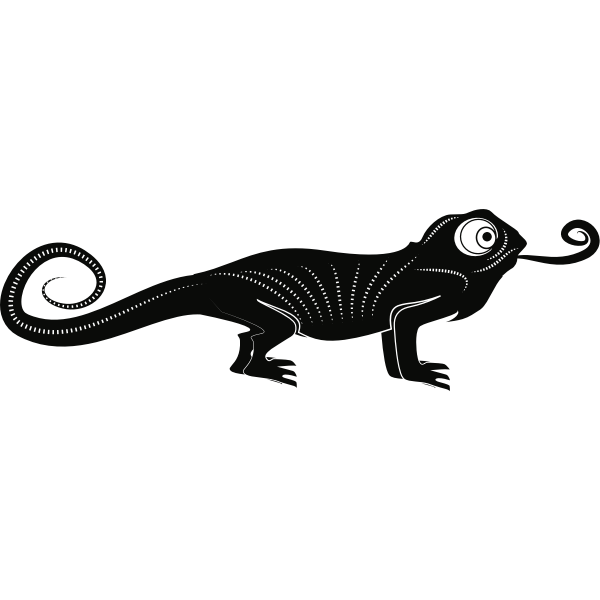 SVG Basic Lizard with Tongue