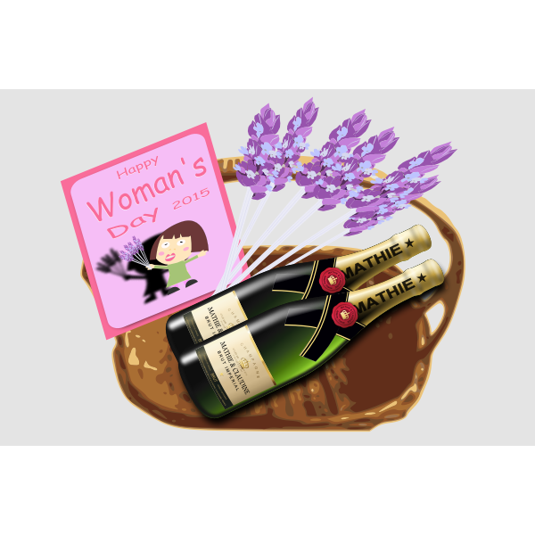 SVG basket with card