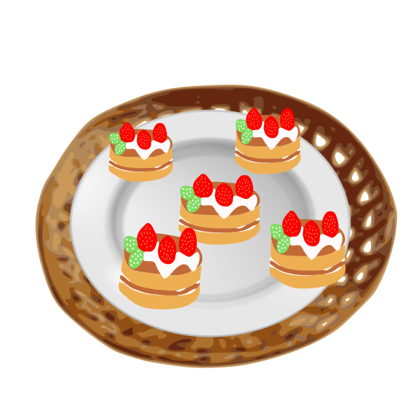 SVG basket with pancake
