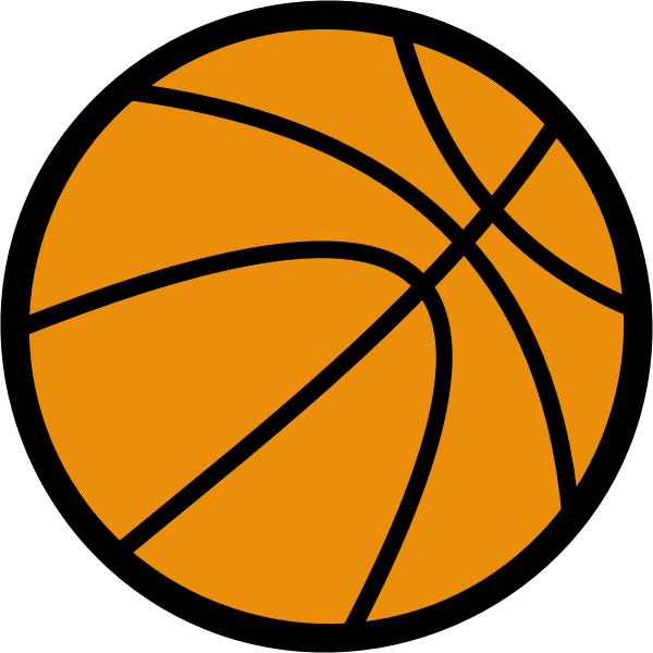 SVG Basketball ball vector drawing with thick border
