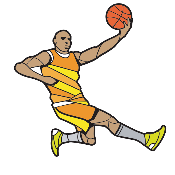 SVG Basketball player silhouette cut file