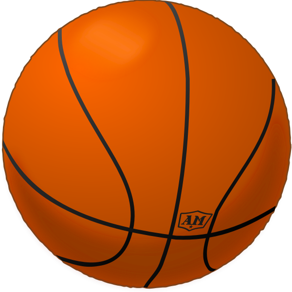 SVG Basketball playing ball vector clip art