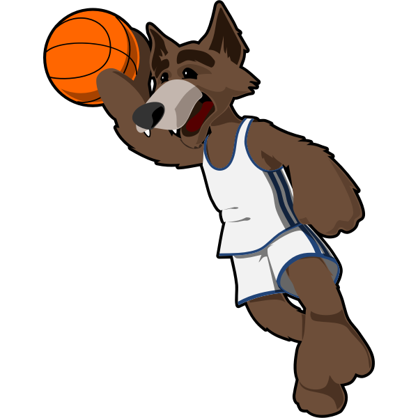 SVG Basketball wolf vector illustration