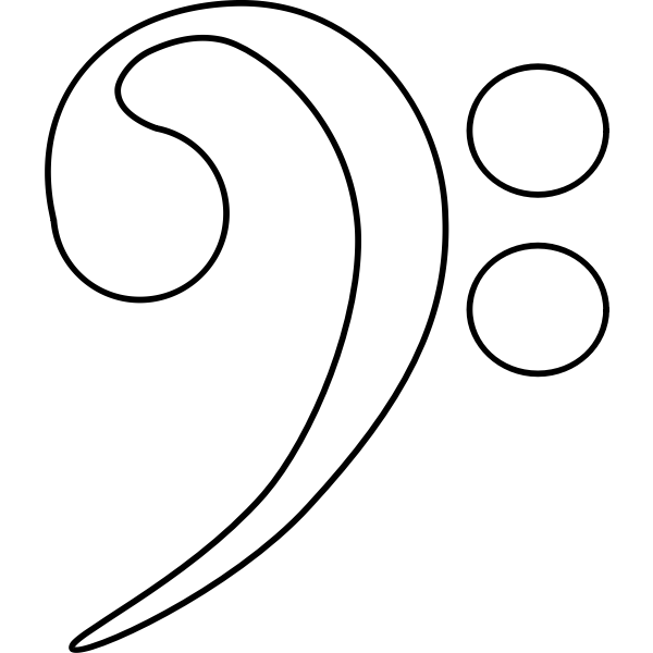 SVG Bass clef vector graphics