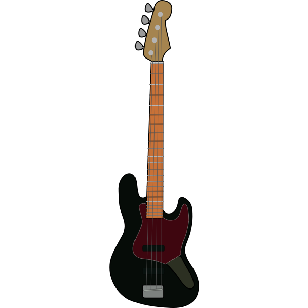SVG Bass guitar vector illustration