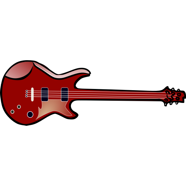 SVG Bass guitar with four strings vector image