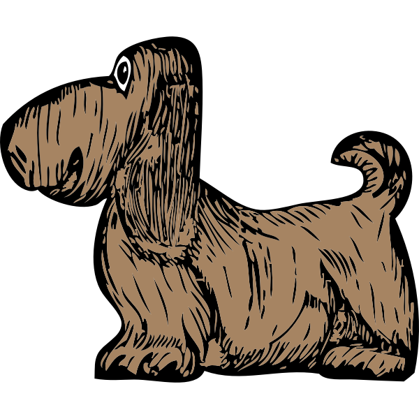 SVG Basset Hound puppy vector illustration