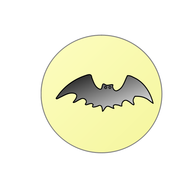 SVG Bat over full moon vector drawing