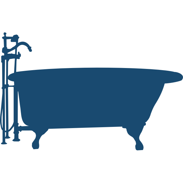 SVG Bath tub silhouette vector image