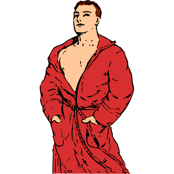 SVG Bathrobe man