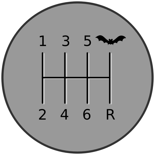 SVG Batmobile gearshift