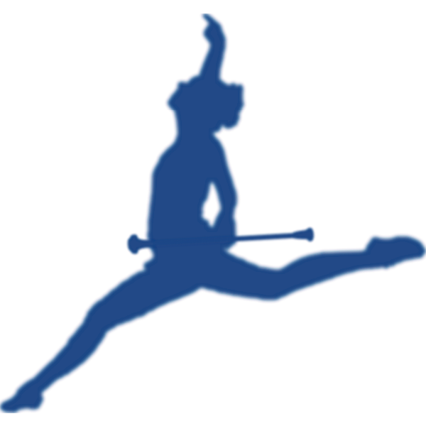 SVG Baton twirler silhouette vector image