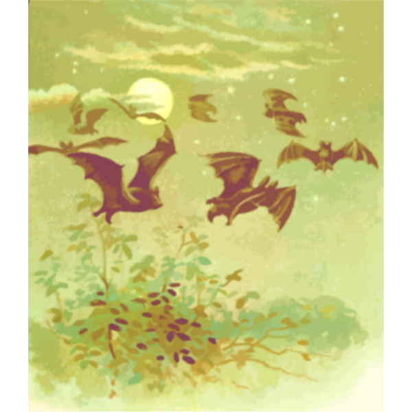 SVG Bats in nature