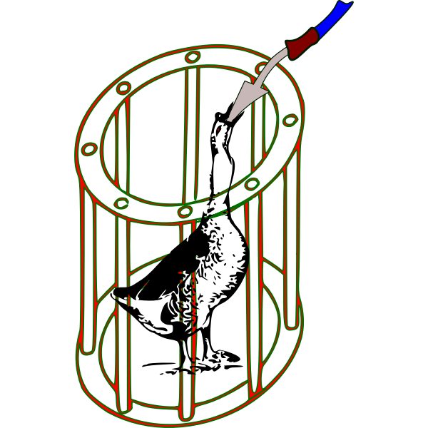 SVG Battery Force-Fed Goose vector clip art