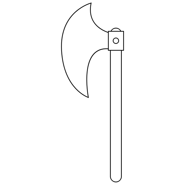 SVG Battle ax sketch
