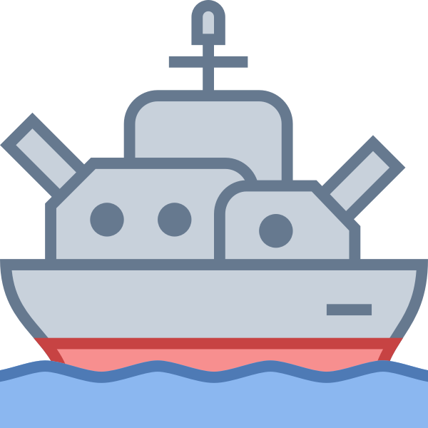 SVG Battleship colorful sketch